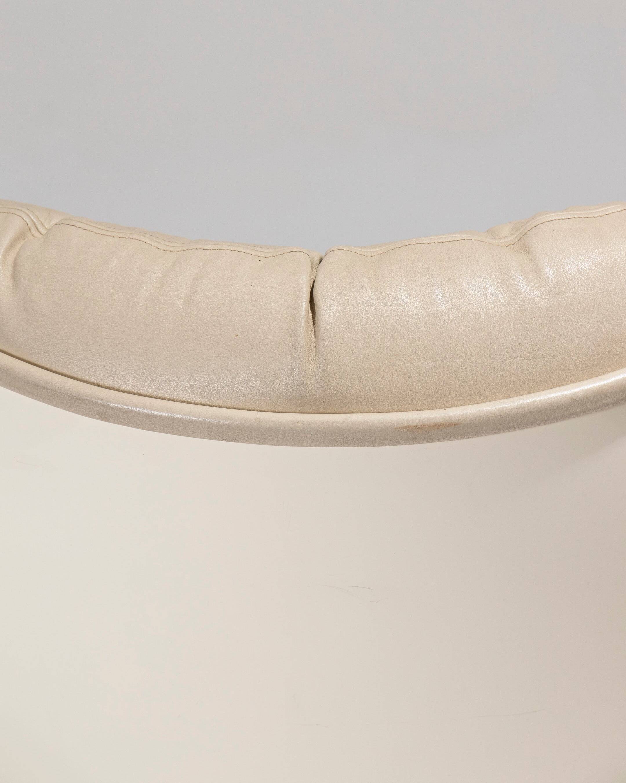 MICHEL CADESTIN KARATE LEATHER ARMCHAIR, 1970s