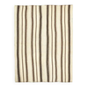 Vintage Turkish Oushak handmade wool cotton beige area rug  152x201