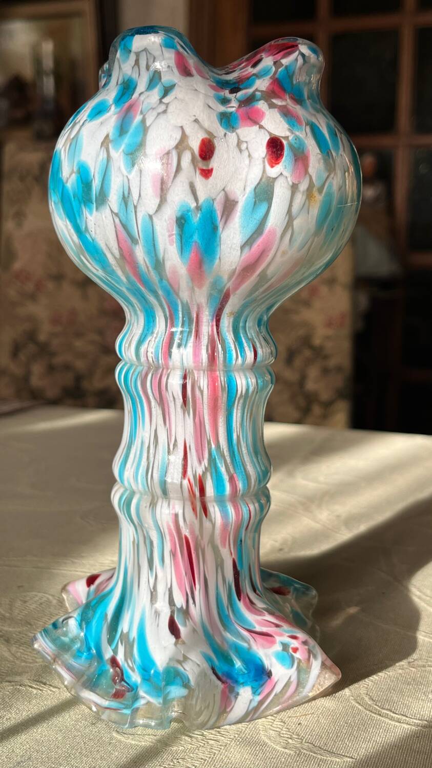 Legras vase in marmoreal glass