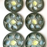 6 oyster plates and 1 large Saint-Clément dish