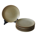 7 “Grès village France” dessert plates in very good condition