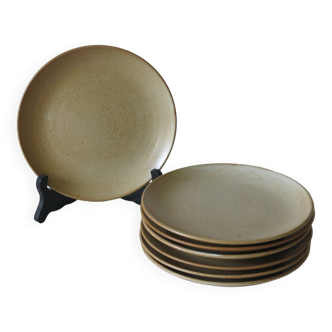 7 “Grès village France” dessert plates in very good condition