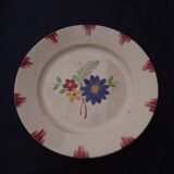 Plat en faïence de sarreguemines modèle curange au  diam 31 cm