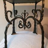 Sellette table d'appoint en acier forgé