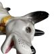 DESVRES earthenware dog with sulphide eyes, 1950