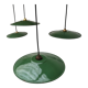 Lot de 4 lampes en tôle émaillée