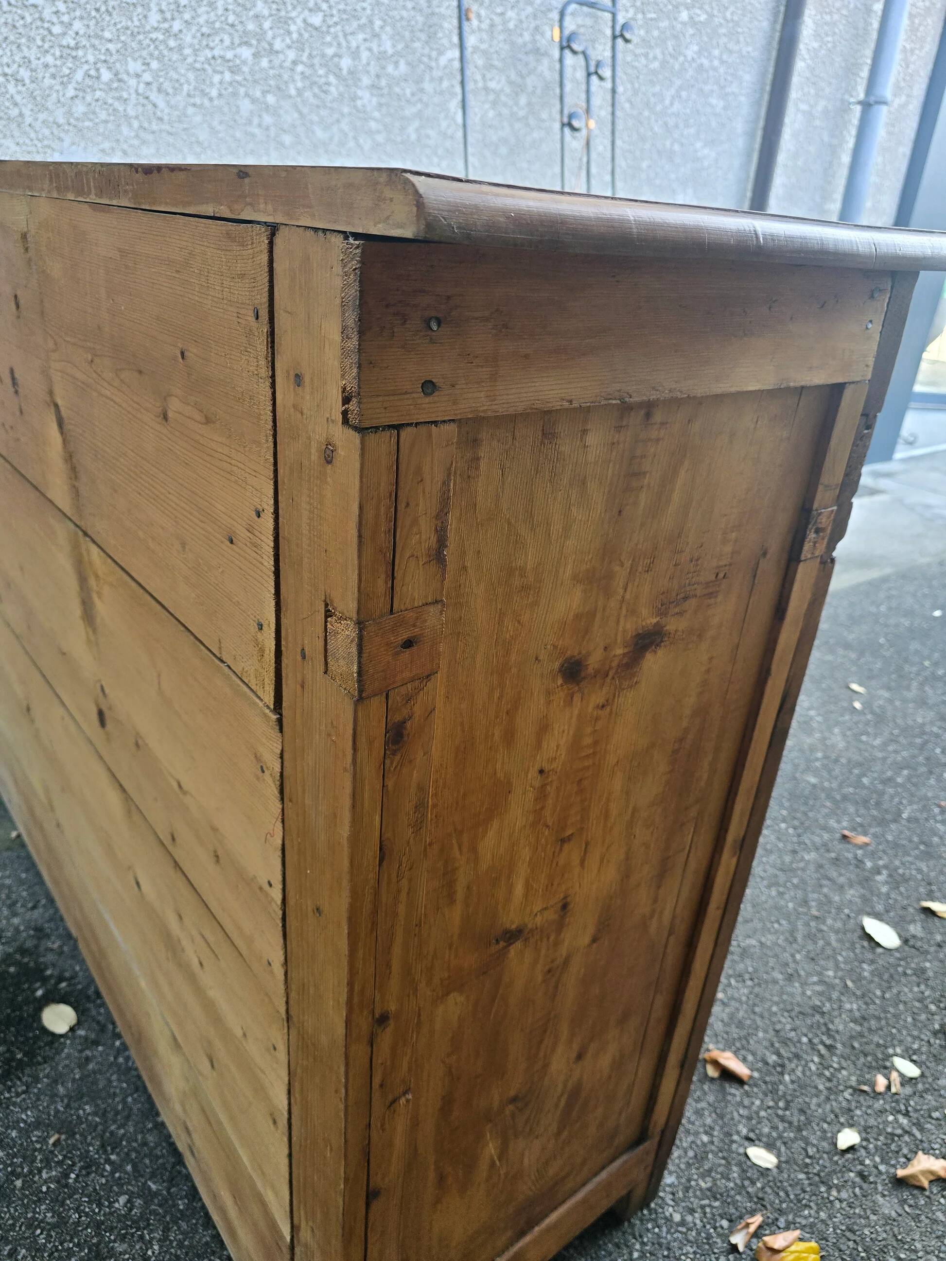 Old farmhouse sideboard in solid cherry – rustic country style