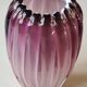 Organic floral vase. Blown glass in pink tones. Seguso Murano style