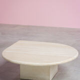 Postmodern coffee table in travertine, 1970
