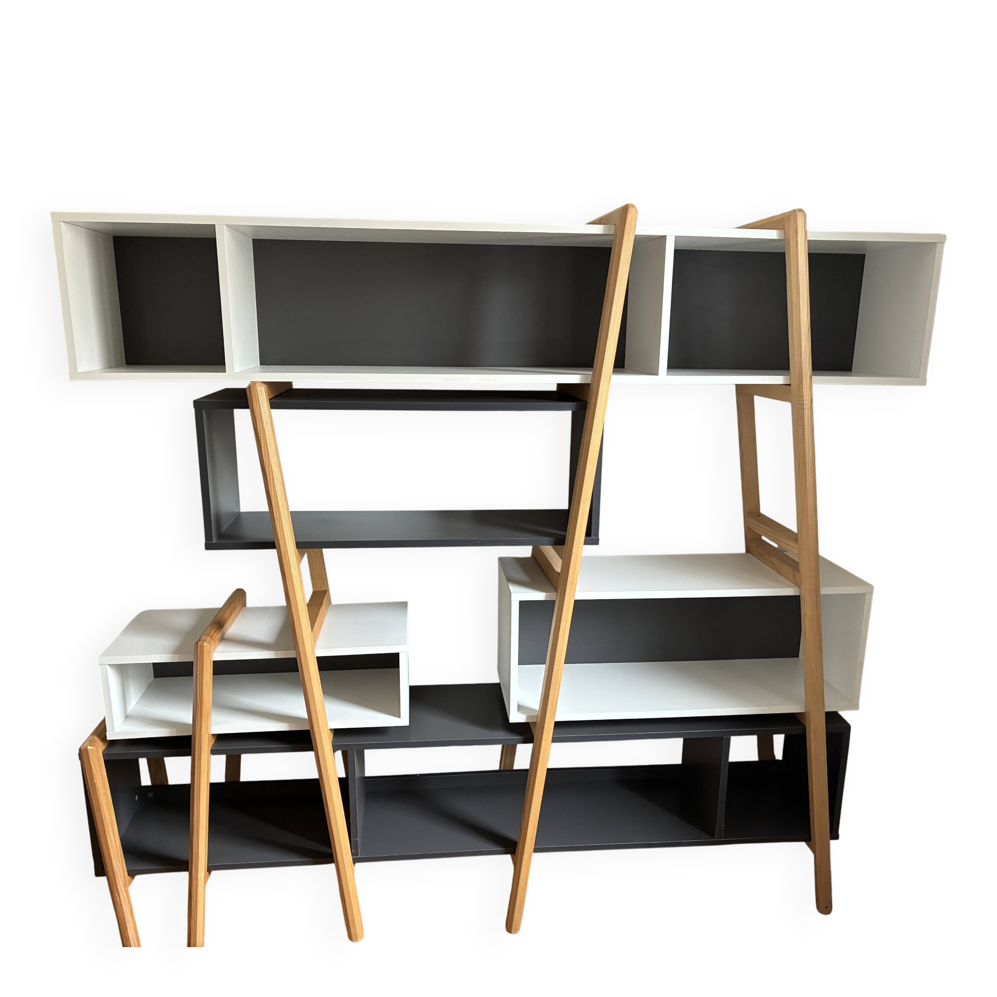 Modular Library Wood Tang Design x Miliboo – Designers Thomas Mandor