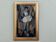 Mid-Century Modern Swedish Figurative Framed Oil Painting, "Cubist Dancer"