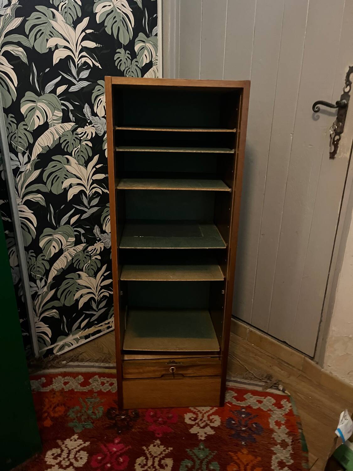 Vintage “notary” curtain cabinet