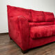 Vintage 3 Seat Red Velour Sofa, Ikea 1990s