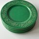 Vintage green dessert plates “Vines”