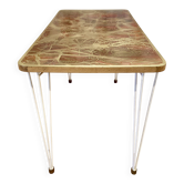 Design dining table with scandinavian stamp "1950".