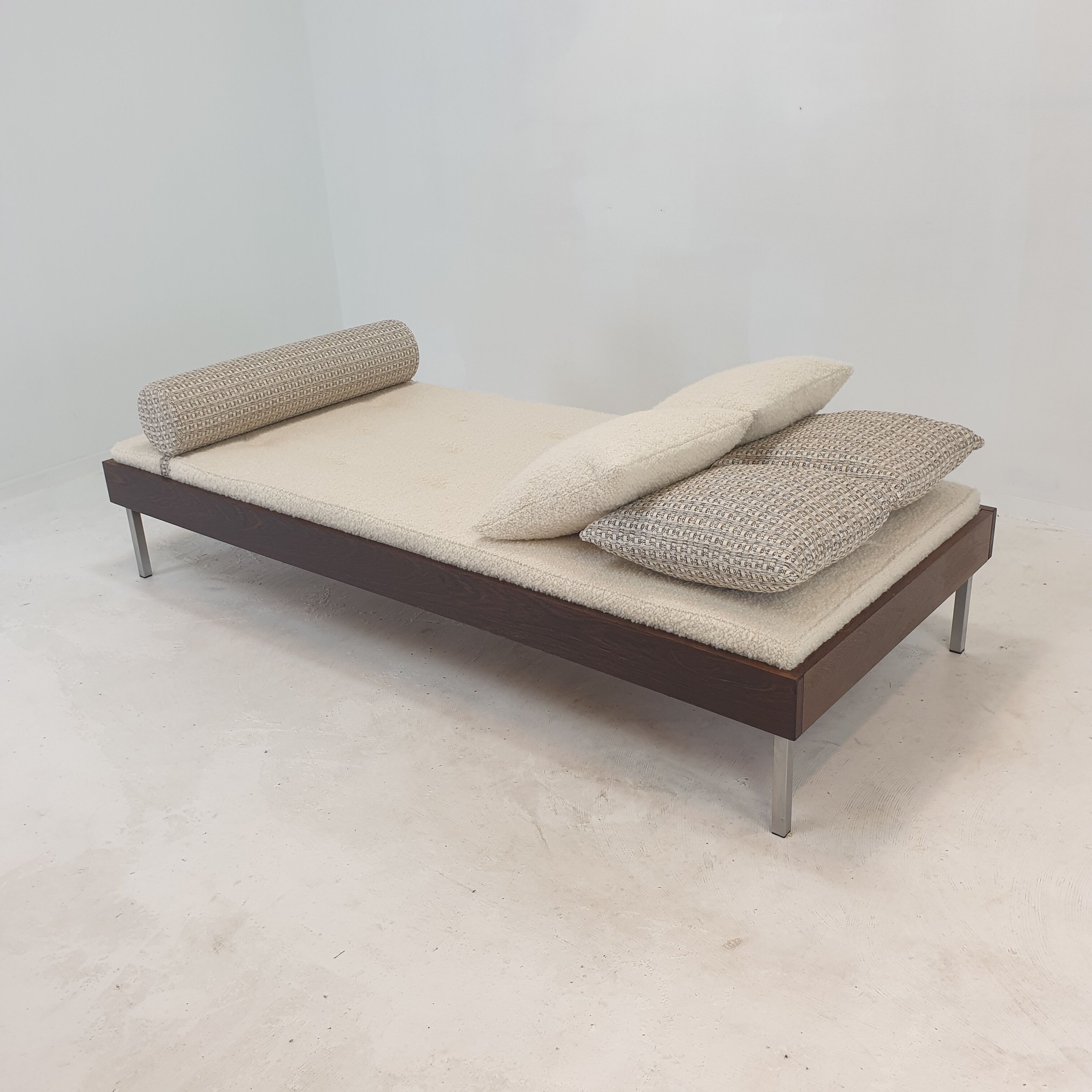 Wengé Daybed with Dedar Cushions and Bolster, 1970s