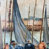 Old marine painting signed