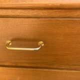 Vintage chest of drawers with oak compass legs, 1950s