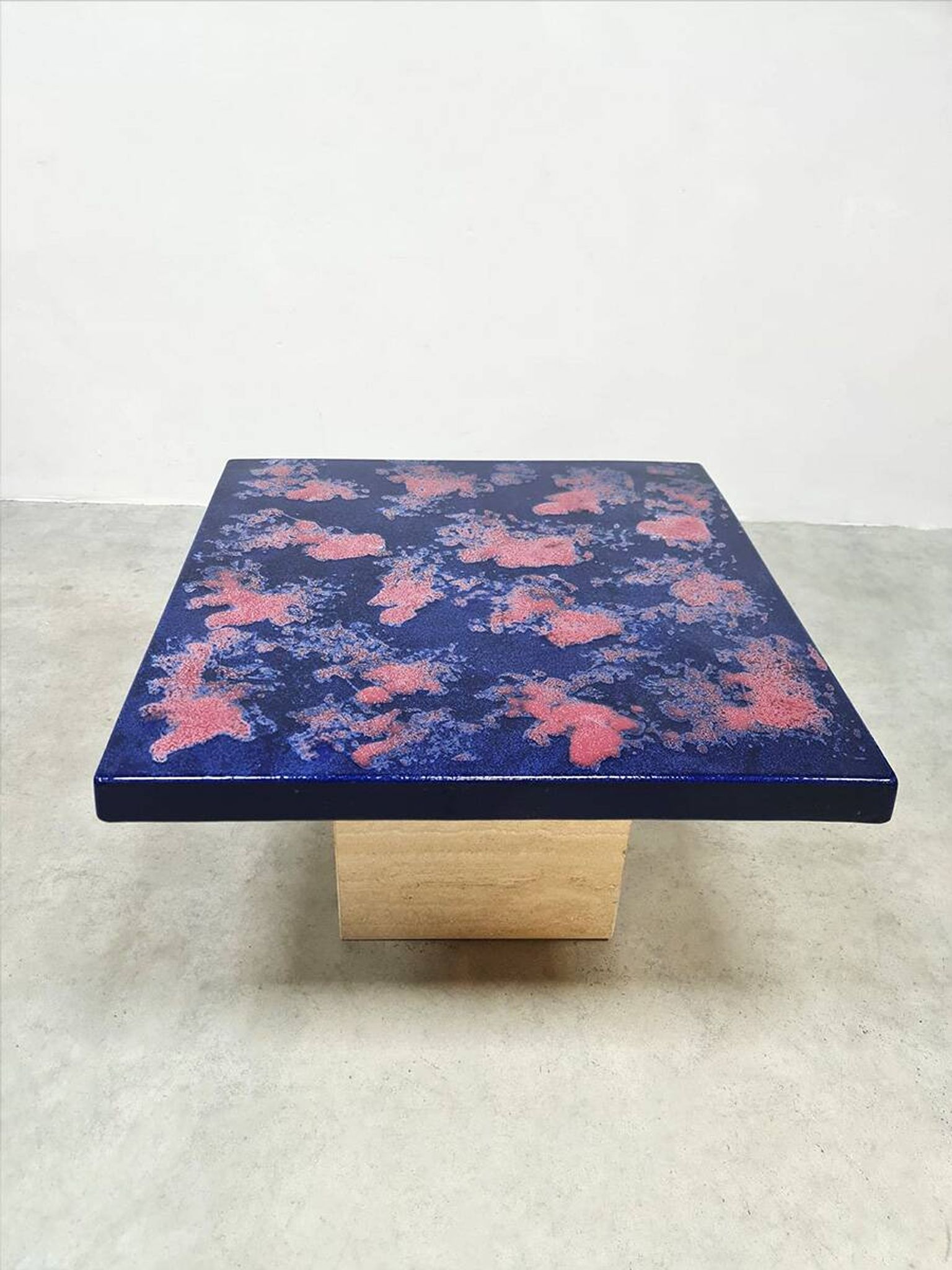 Vintage fat lava ceramic coffee table 1960s