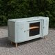 Art Deco sideboard in solid wood – Verdigris – 140 cm