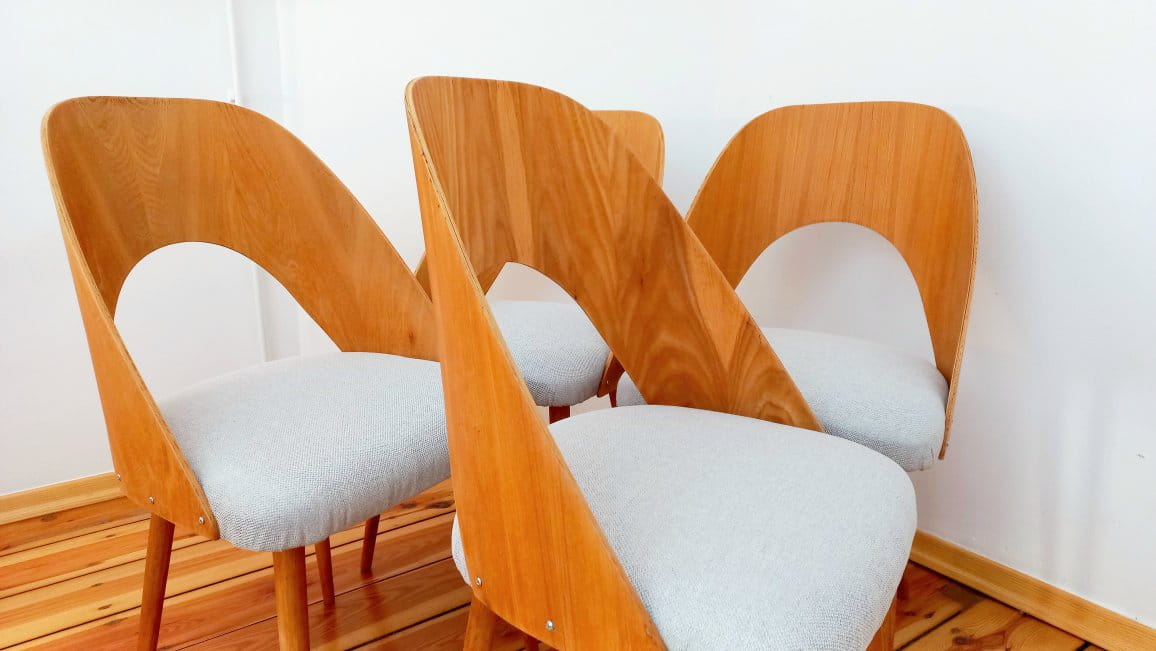 Czechoslovakian Chairs by A. Suman for Tatra Nabytok, 1960s, Set of 4