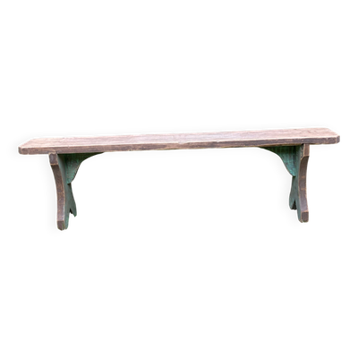 Ancien banc de ferme patiné
