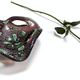 Vintage Brown Murano Glass Ashtray / Catchall by Fratelli Toso with Murrines