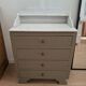 Antique commode revamped with a marble top, vintage dressing table.