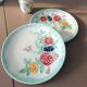 Rare pair of plates in salins flowery slurry