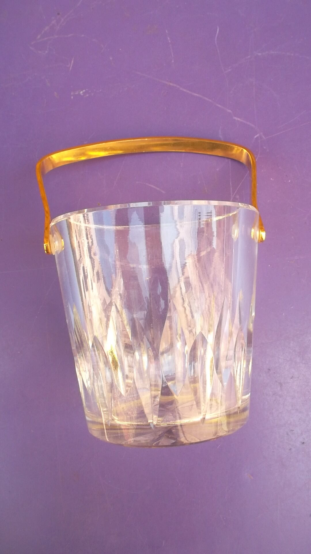 Vintage crystal ice bucket