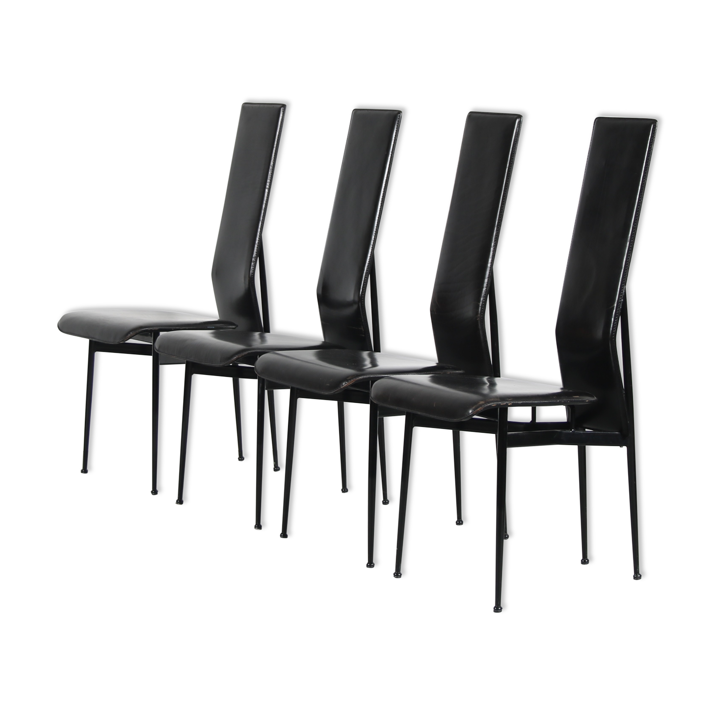 1980s Dining chairs by Giancarlo Vegni for Fasem, Italy