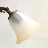 Frosted glass tulip wall light