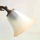 Frosted glass tulip wall light