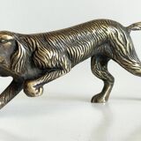 Vintage solid brass decorative dog