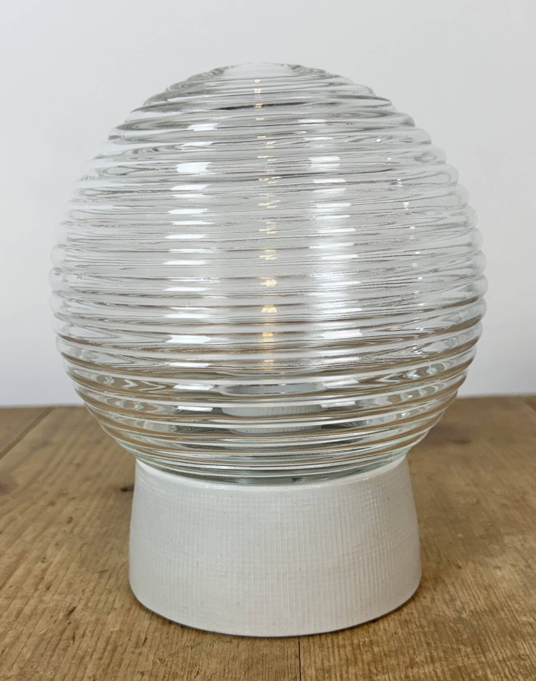 Vintage White Porcelain Ceiling Light, 1970s