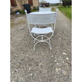 Wrought iron garden furniture