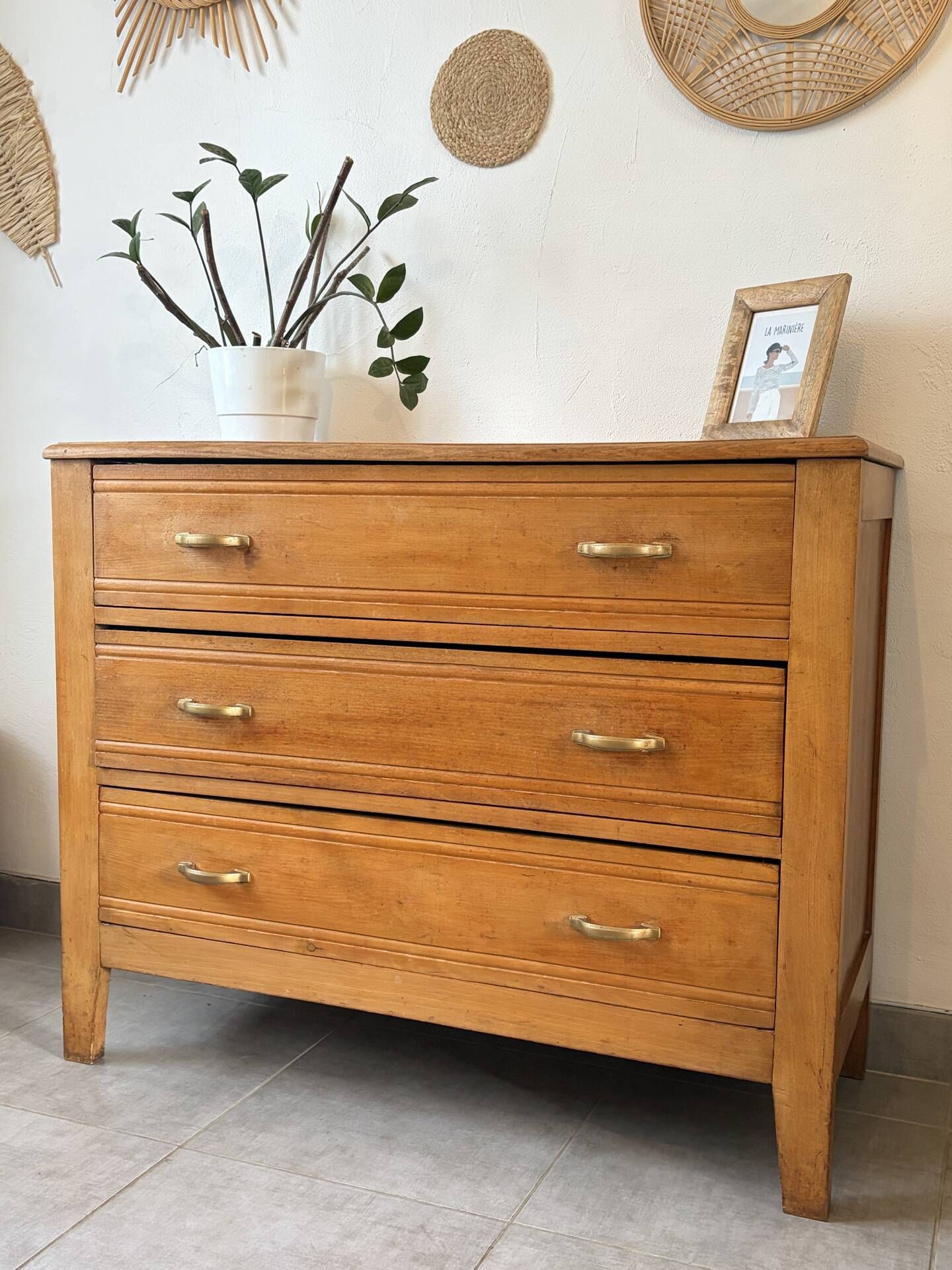 Commode vintage en chêne des années 60