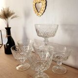 Set of 6 glasses in Champagne