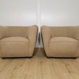 Restored armchairs by Jindrich Halabala