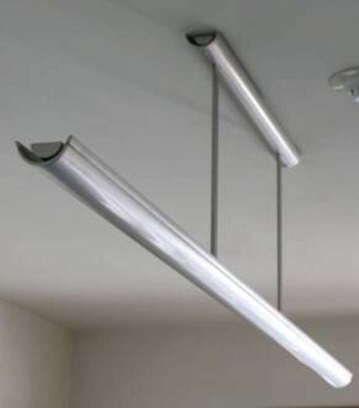 Large aluminum pendant light 1970