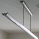 Large aluminum pendant light 1970