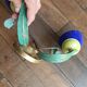Colourful vintage two-arm wall light