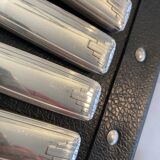 Set of 24 silver metal knives art deco