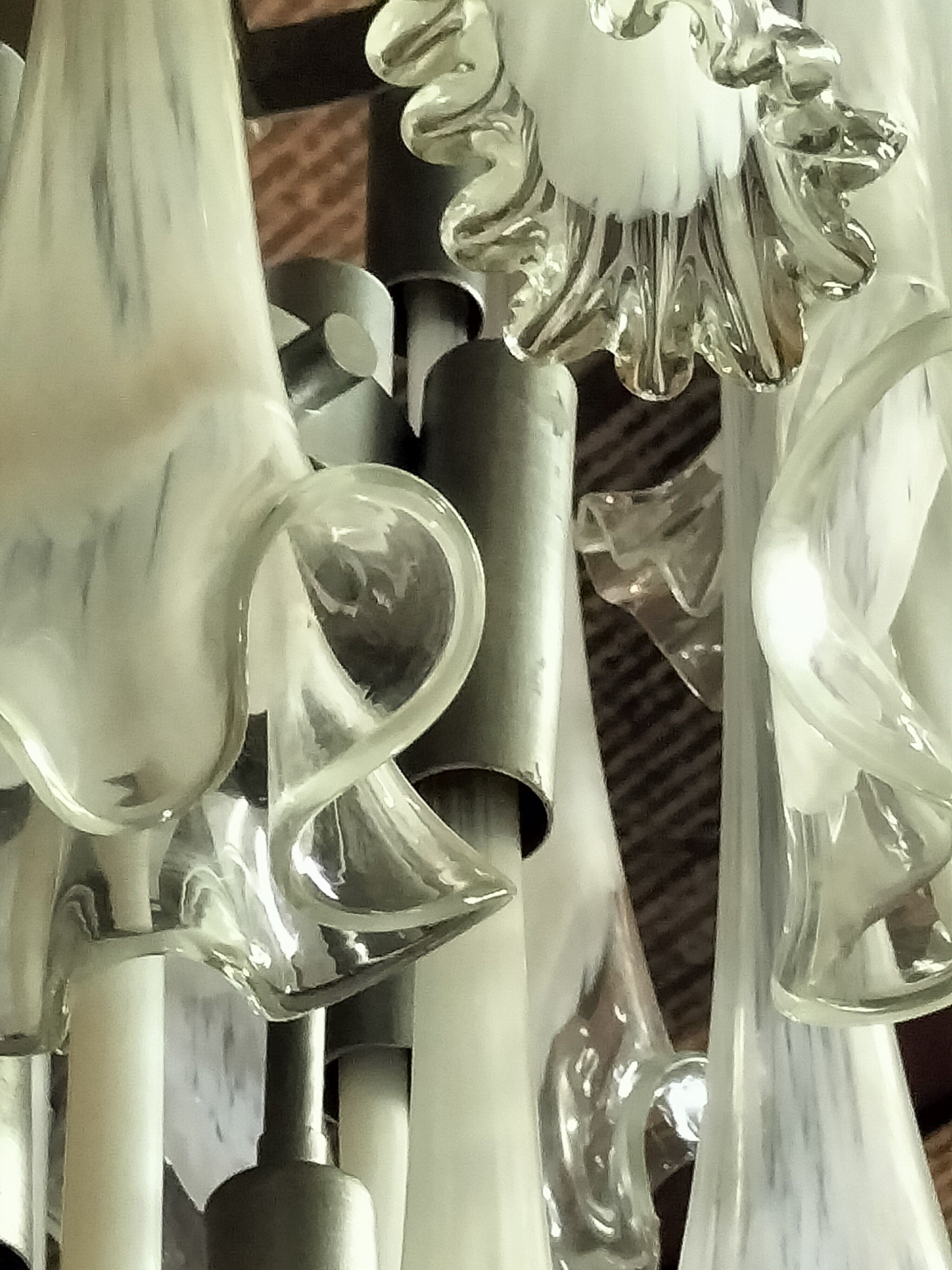 Large chandelier in murano blown glass made by mazega