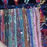 Moroccan carpet Boucherouite colored - 128 x 226 cm