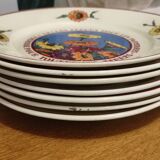 Lunéville 7 assiettes plates La potasse par Hansi