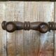Wall Coat Rack 4 Hooks Wood 1950s Vintage #D749