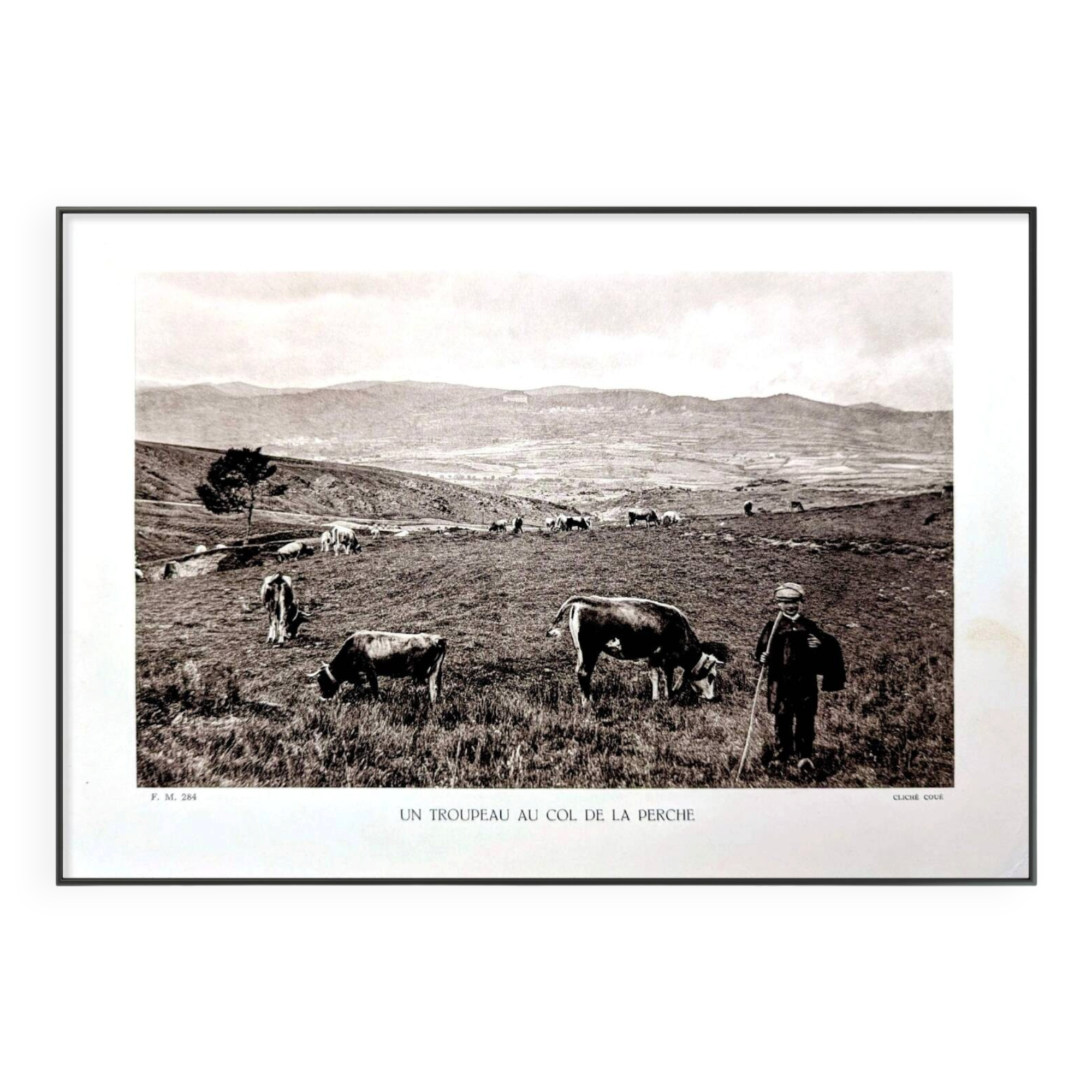 Col de la Perche, Pyrénées-Orientales, photo print from 1937.