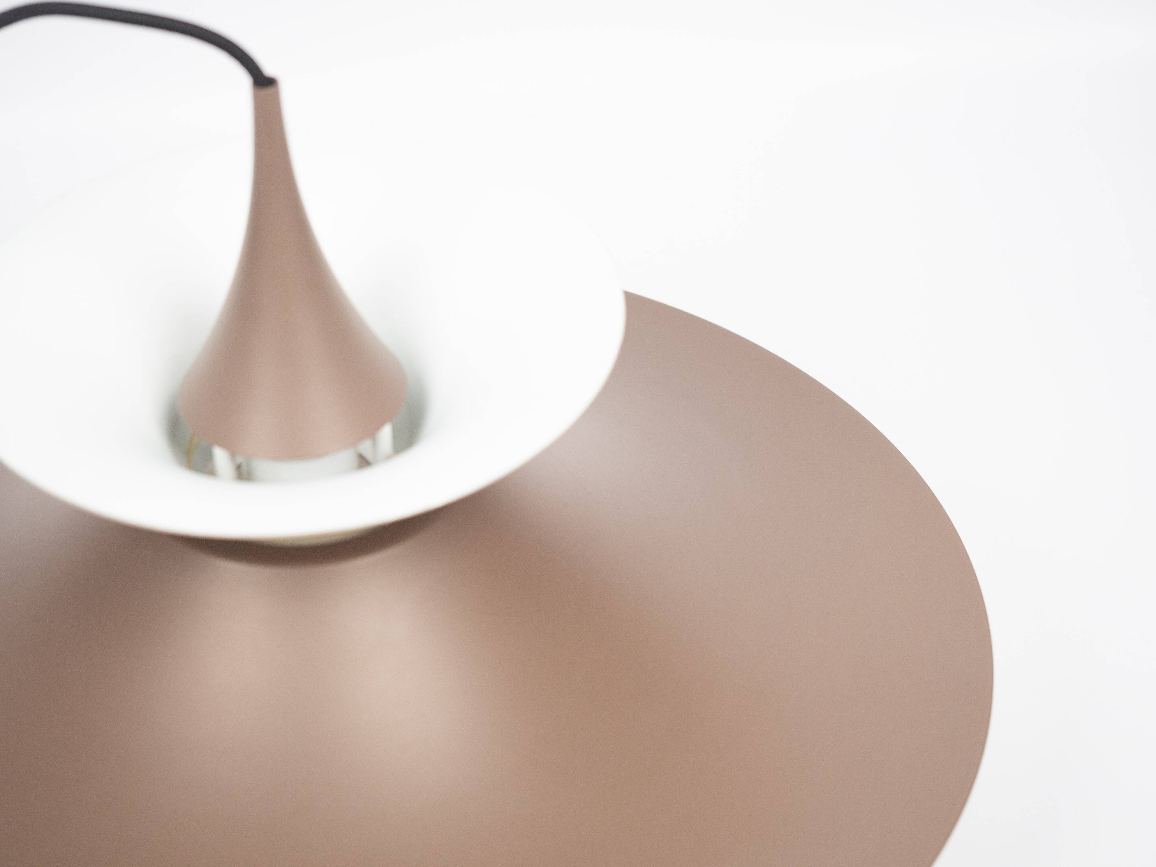 Danish vintage pendant lamp Radius by Erik Balslev, Fog og Morup, 1977