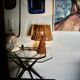 Vintage lamp in braided reed and bamboo